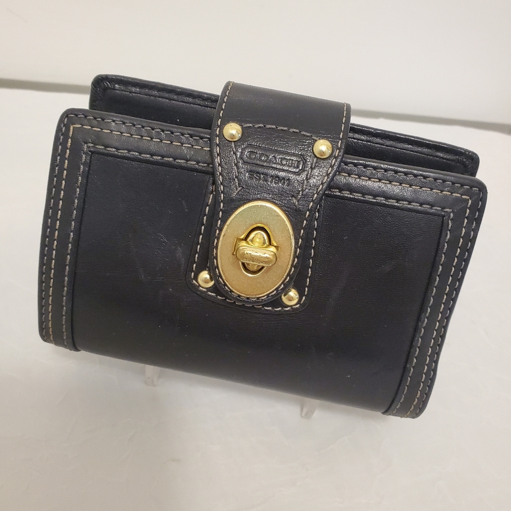 Coach Legacy Gigi Framed 65th Anniversary Leather Wallet Turnlock